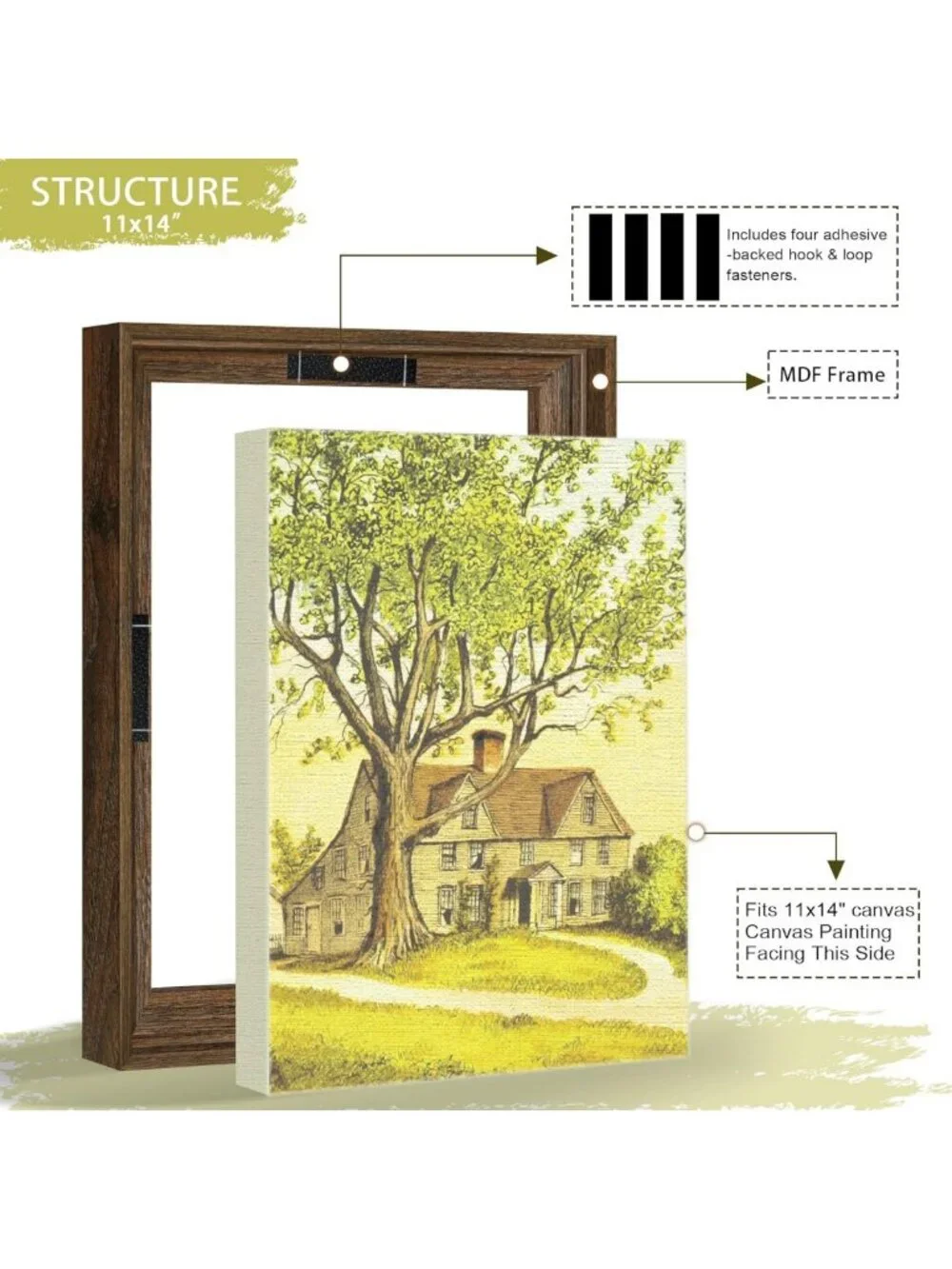 11x14 Brown Canvas Floater Frame - 0.9